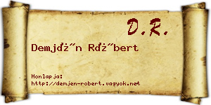 Demjén Róbert névjegykártya